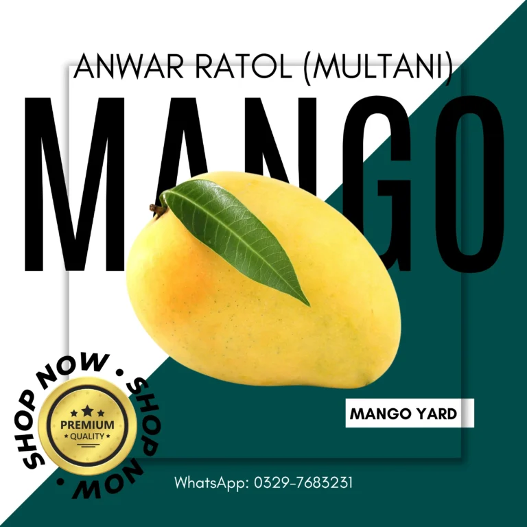 A basket filled with Anwar Ratol Multani Mangoes, with a few mangoes sliced open to reveal their vibrant, juicy flesh.